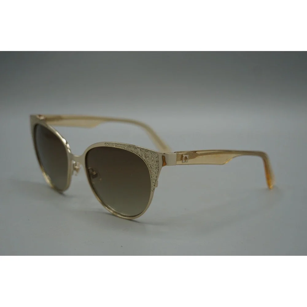 Kate Spade Marietta/O/S Gold Glitter Cat Eye Sunglasses 03YG CC 55-18-140